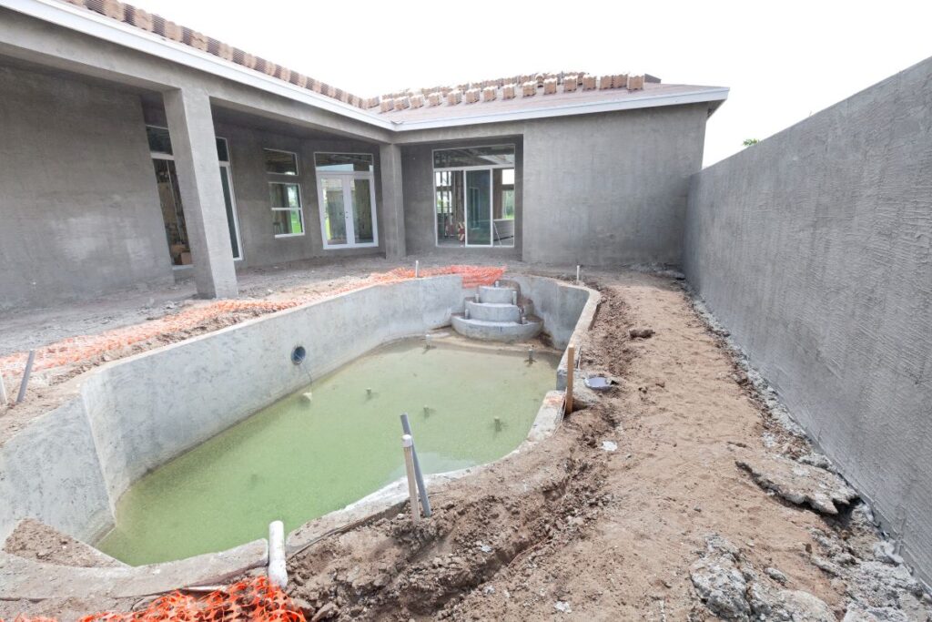 Construction d'une piscine